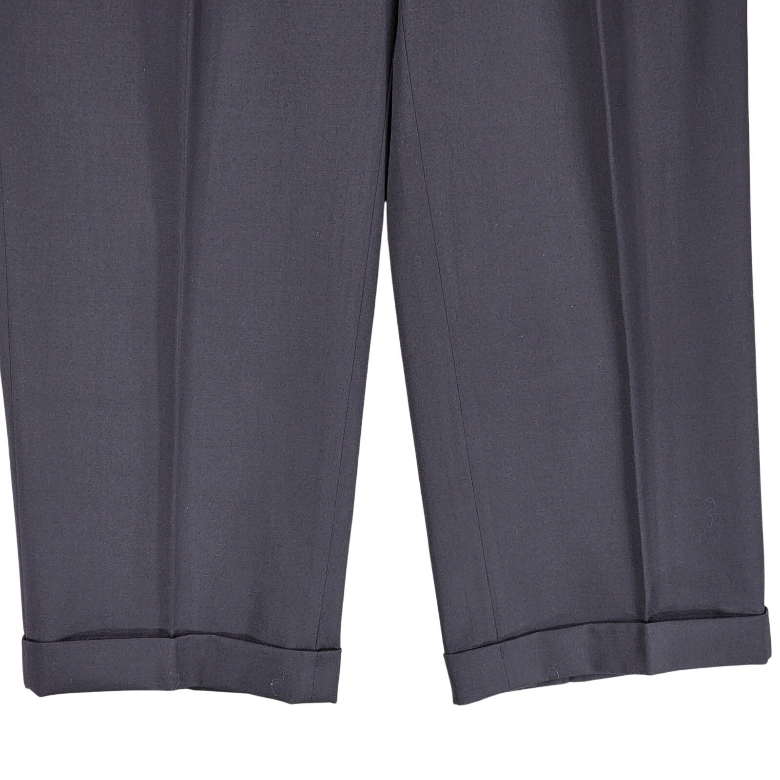 Biella Italia Corporate Image Dress Pant 36 Men Gray Pleats Cuff 36×27 Tom James