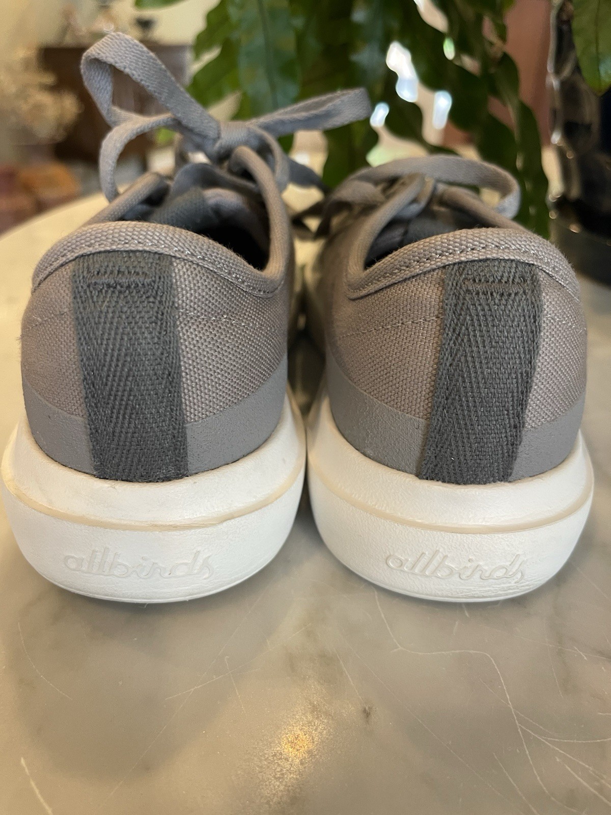 Allbirds Women’s Gray Canvas Piper CP2 Low Top Lace-Up Athletic Sneakers