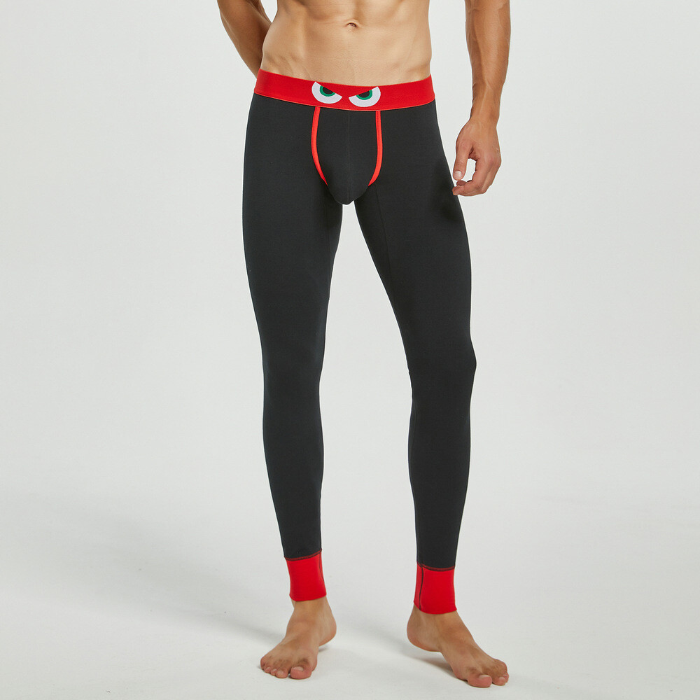 Men Thermal Long Johns U Convex Pouch Sleepwear Cotton Underwear Sexy Underpants