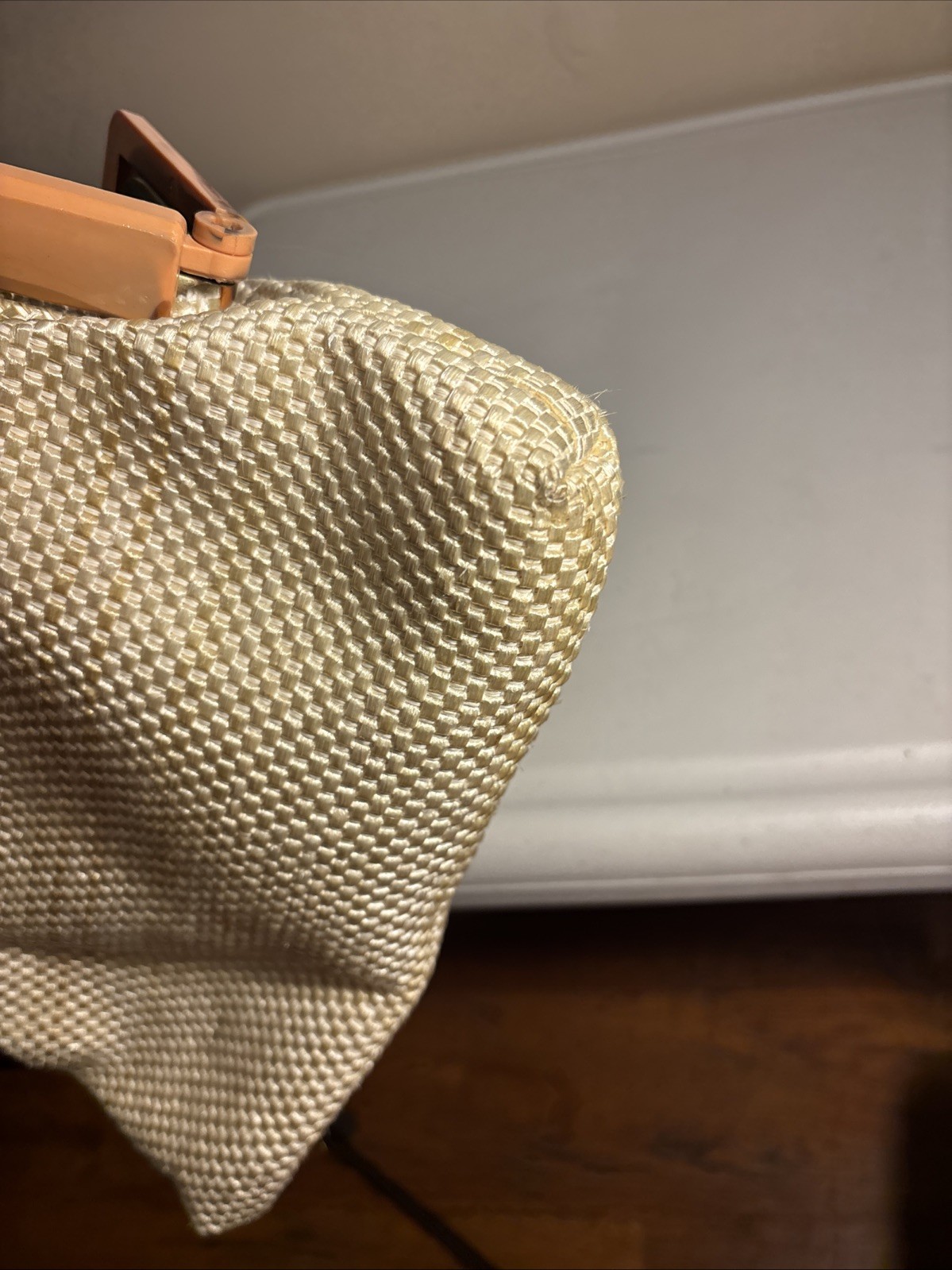 Classy vintage woven clutch 11.4” Made In Hong Kong