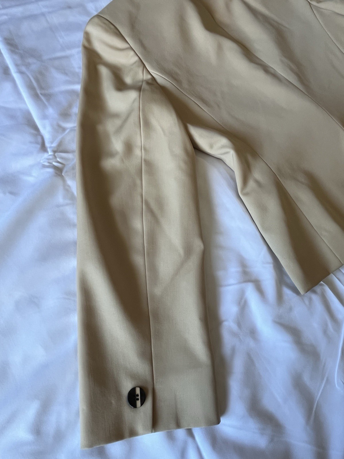 Vintage Pendleton Blazer Womens 6 Ivory Cream Black Trim Pure Virgin Wool USA