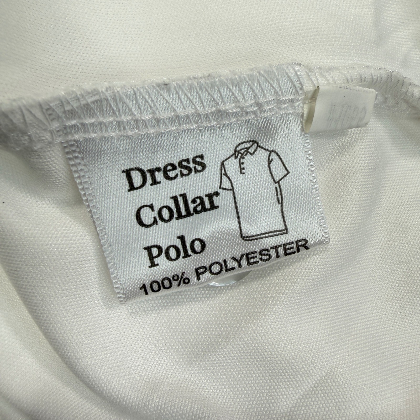 Collars & Co Men Size Medium Relaxed Oxford Dress Collar Polo White Short Sleeve