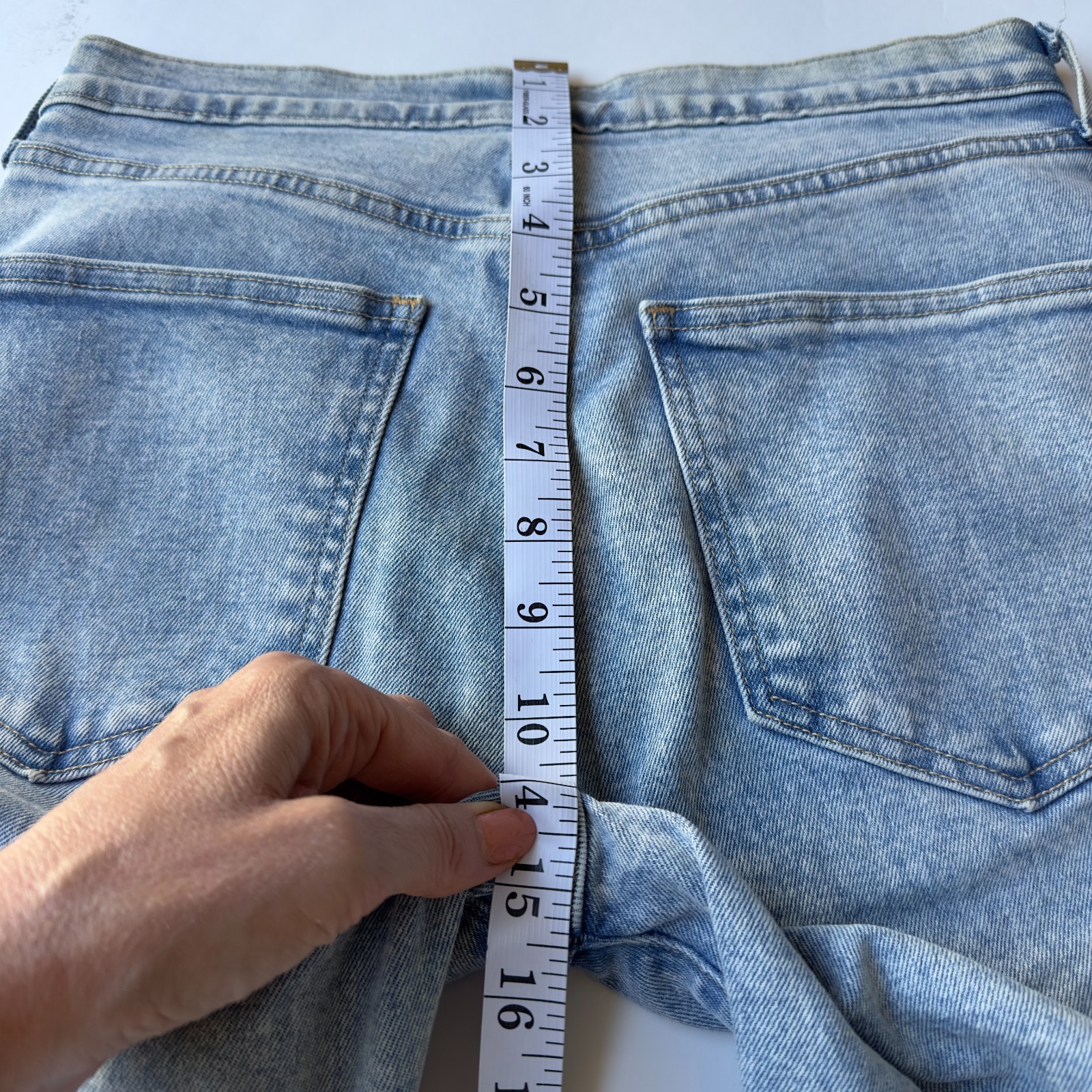 GAP Vintage Slim High Rise Split Hem Jeans-Light Burnette Wash-Size 28-6 Regular