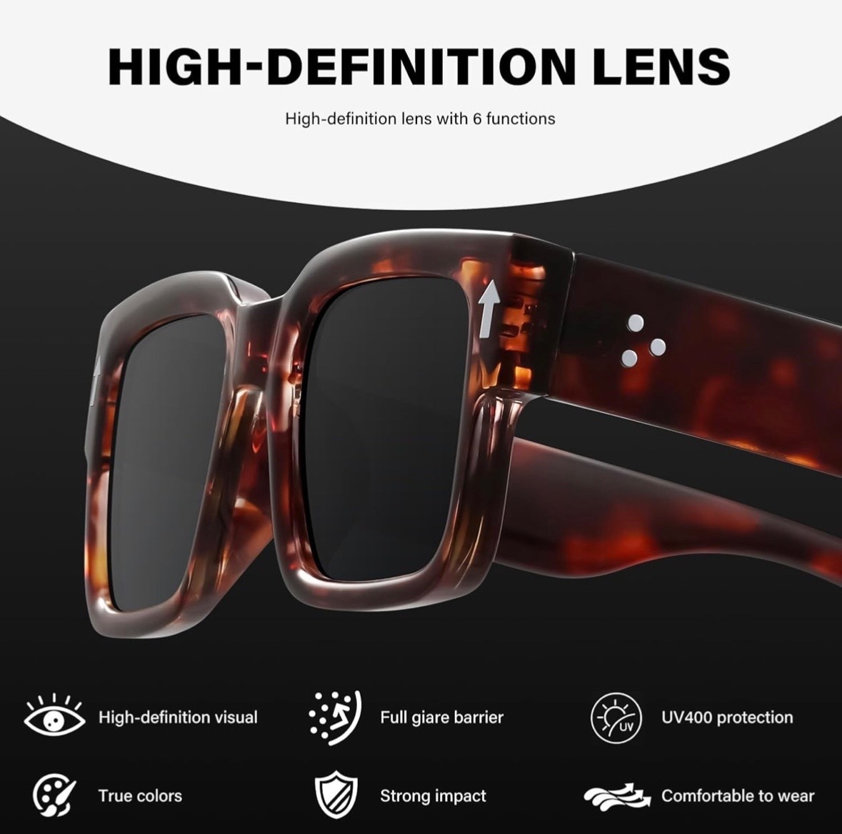Retro Rectangle Sunglasses 90s Square Frame UV400 Men Women Unisex
