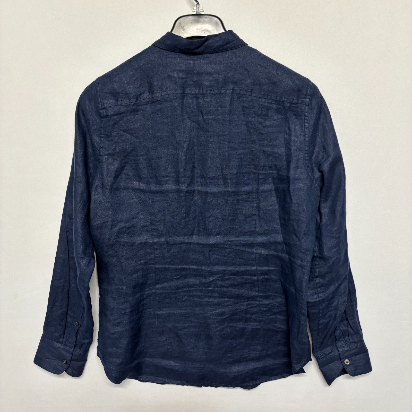 J. Crew Baird McNutt Women Irish Linen Slim Shirt Top Size 12T 12 Tall C130 -19