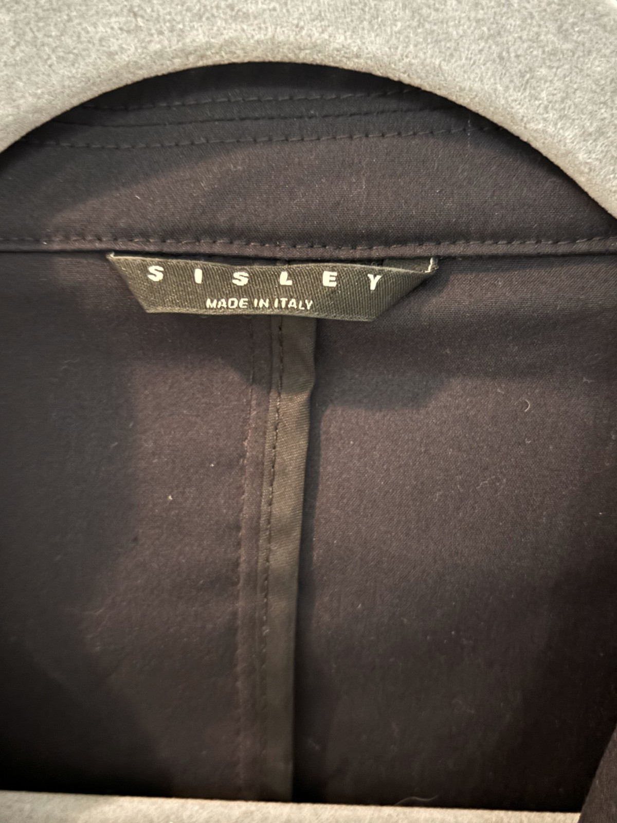 Sisley Tailored Womens US6 Black Blazer Long Sleeves Front Buttons Jacket