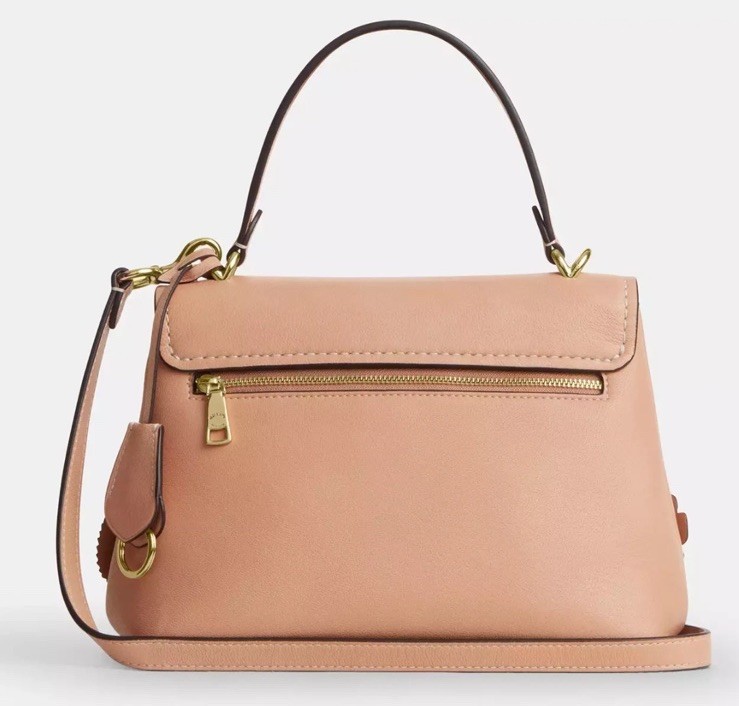 COACH CDY44 Emory 3Way Convertible Top Handle Bag Floral Appliqué Light Pink NWT