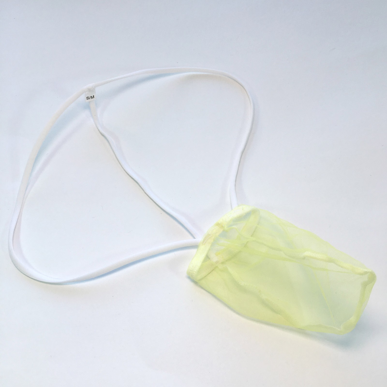 K142 SEXY MEN STRING POSING POUCH Thong C-thru Spider Net Bigger pouch