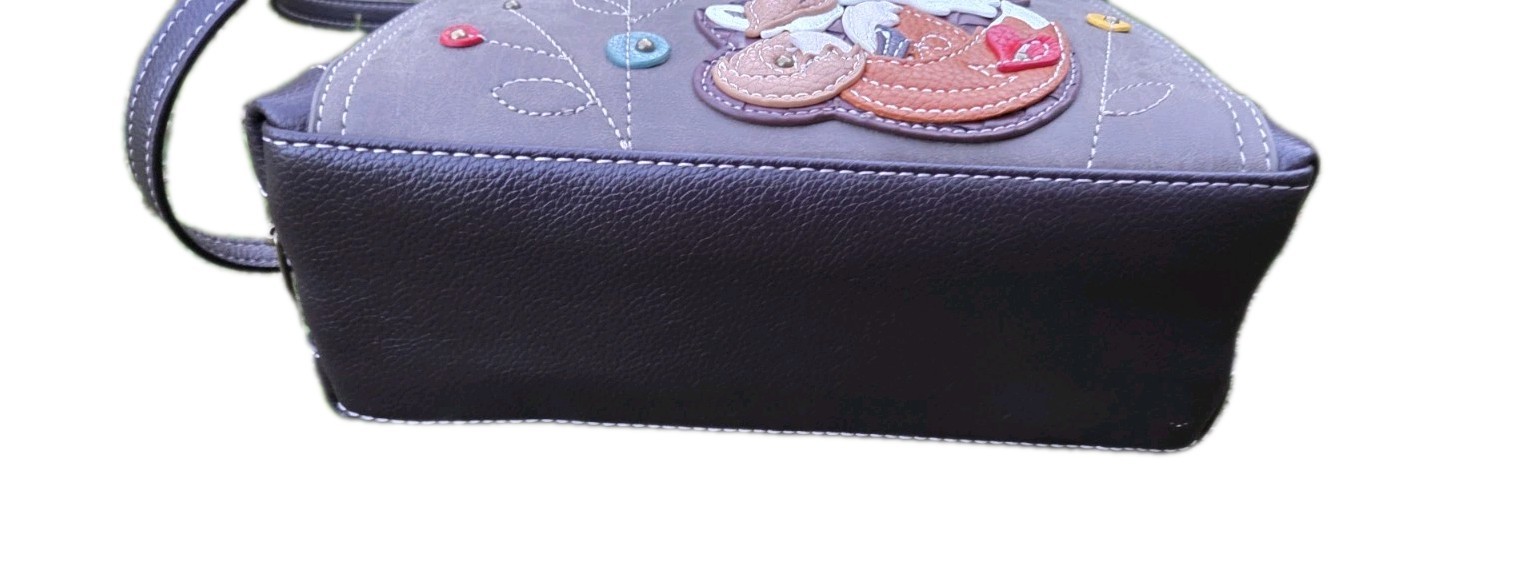 CHALA Convertible Backpack Purse Fox Patch Zip, Detachable Adjustable Strap