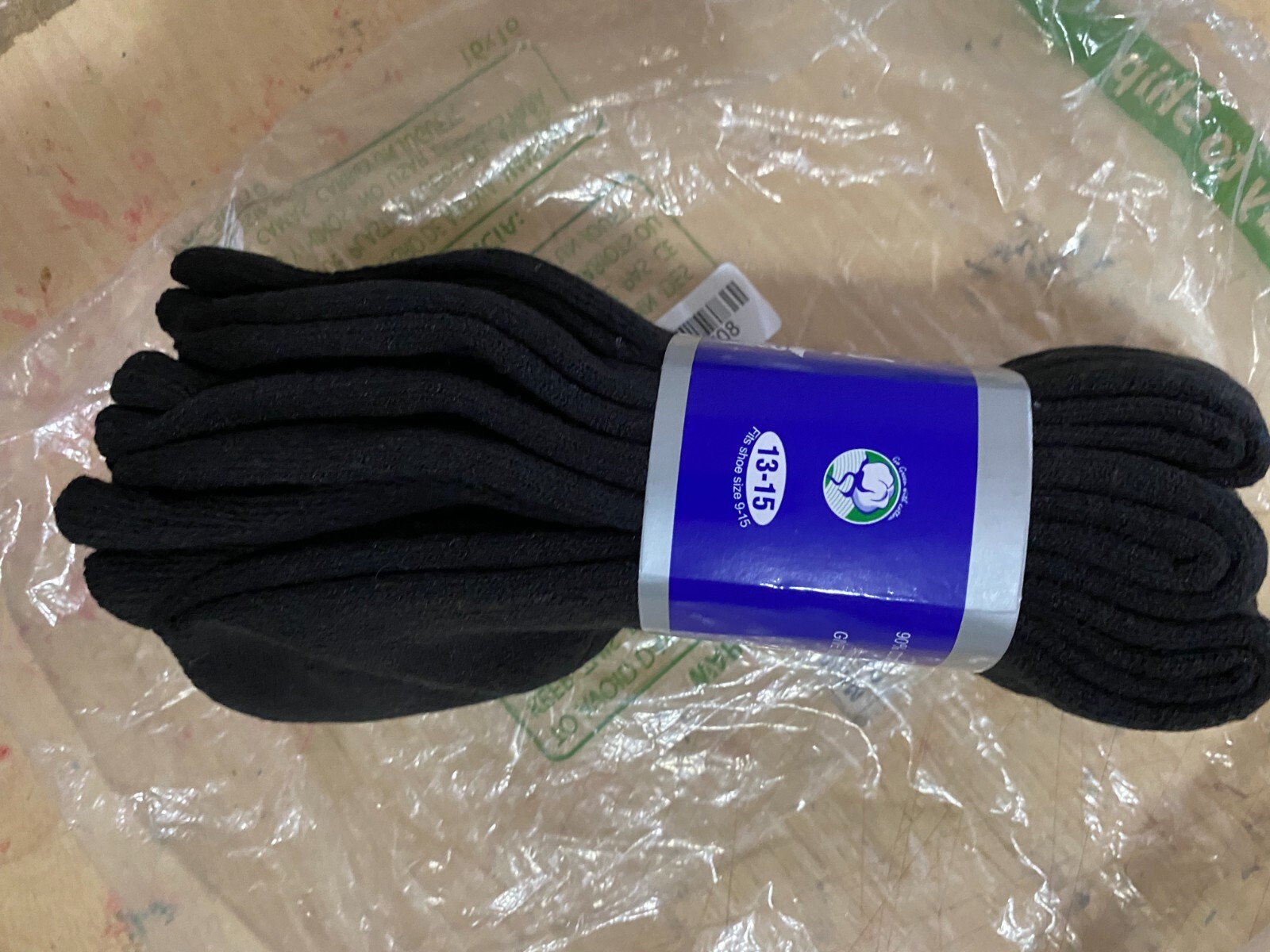 DEBRA WEITZNER Loose Fit Top Black 3-Pk Non Skid Diabetic Socks Size 13-15 New