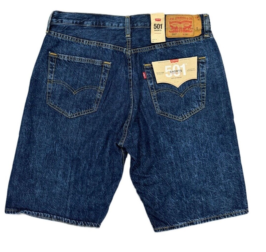 Levi’s 501 Men’s Classic Cotton Original Fit Stonewash Denim Shorts 365120071