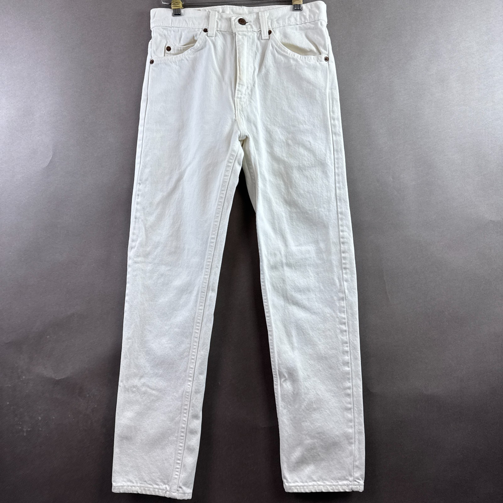 Vintage Levis Jeans Mens 29×30 White 90s Orange Tab Made USA Denim Pants Painter