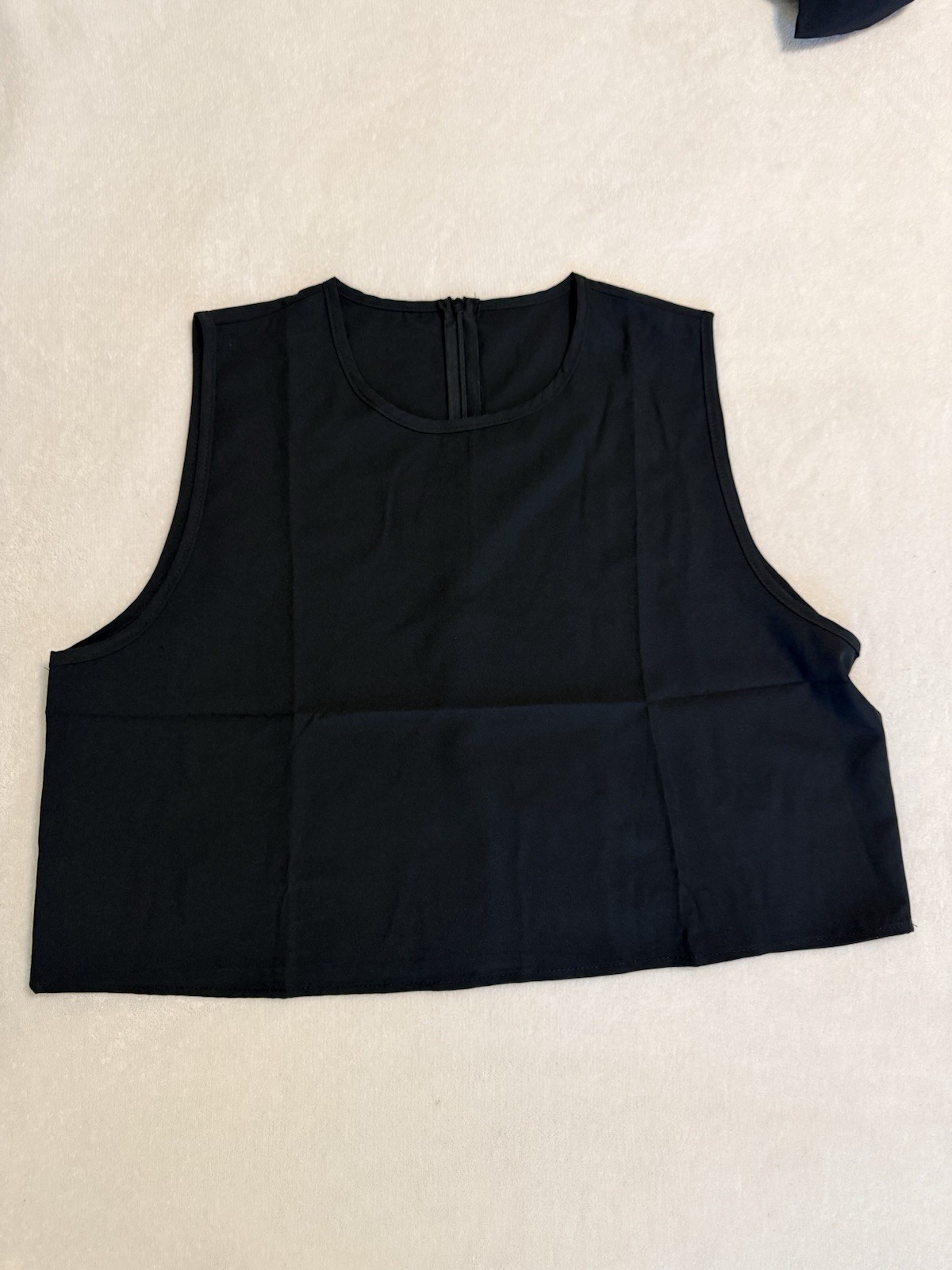 Womens 2 Pc Black Soft Lounge Set Tank Top Wide Leg, Pants Length 36in, Size 2XL