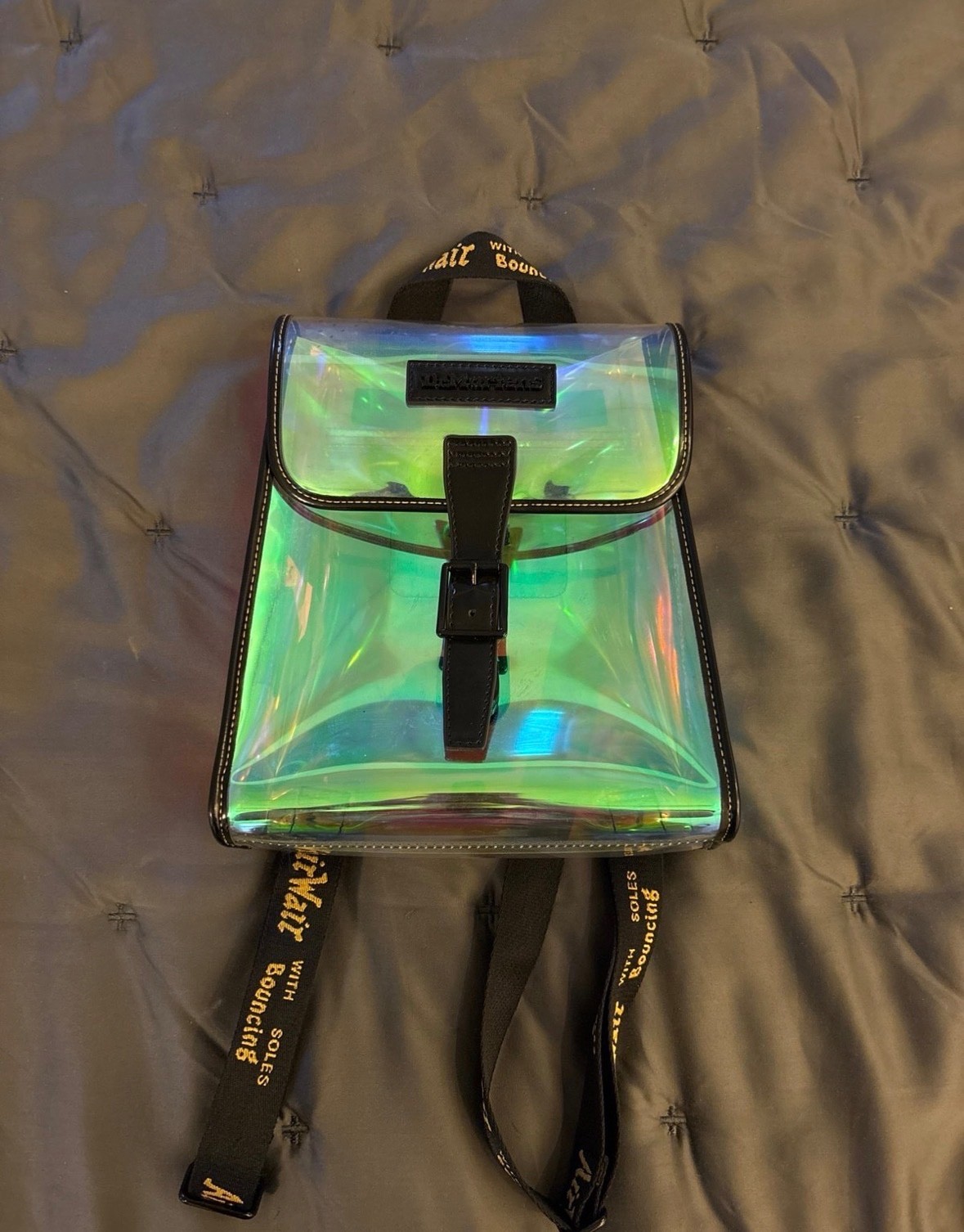 Dr Martens Mini Iridescent Holographic Clear Backpack