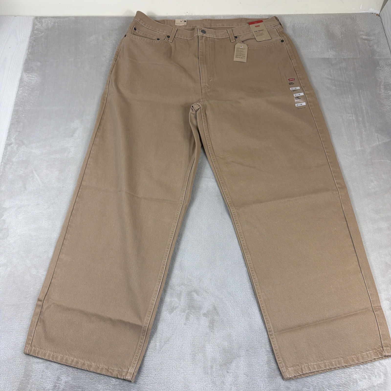 Levi’s 578 Baggy Denim Jeans Men’s Size 40×32 Tan/Khaki Cotton