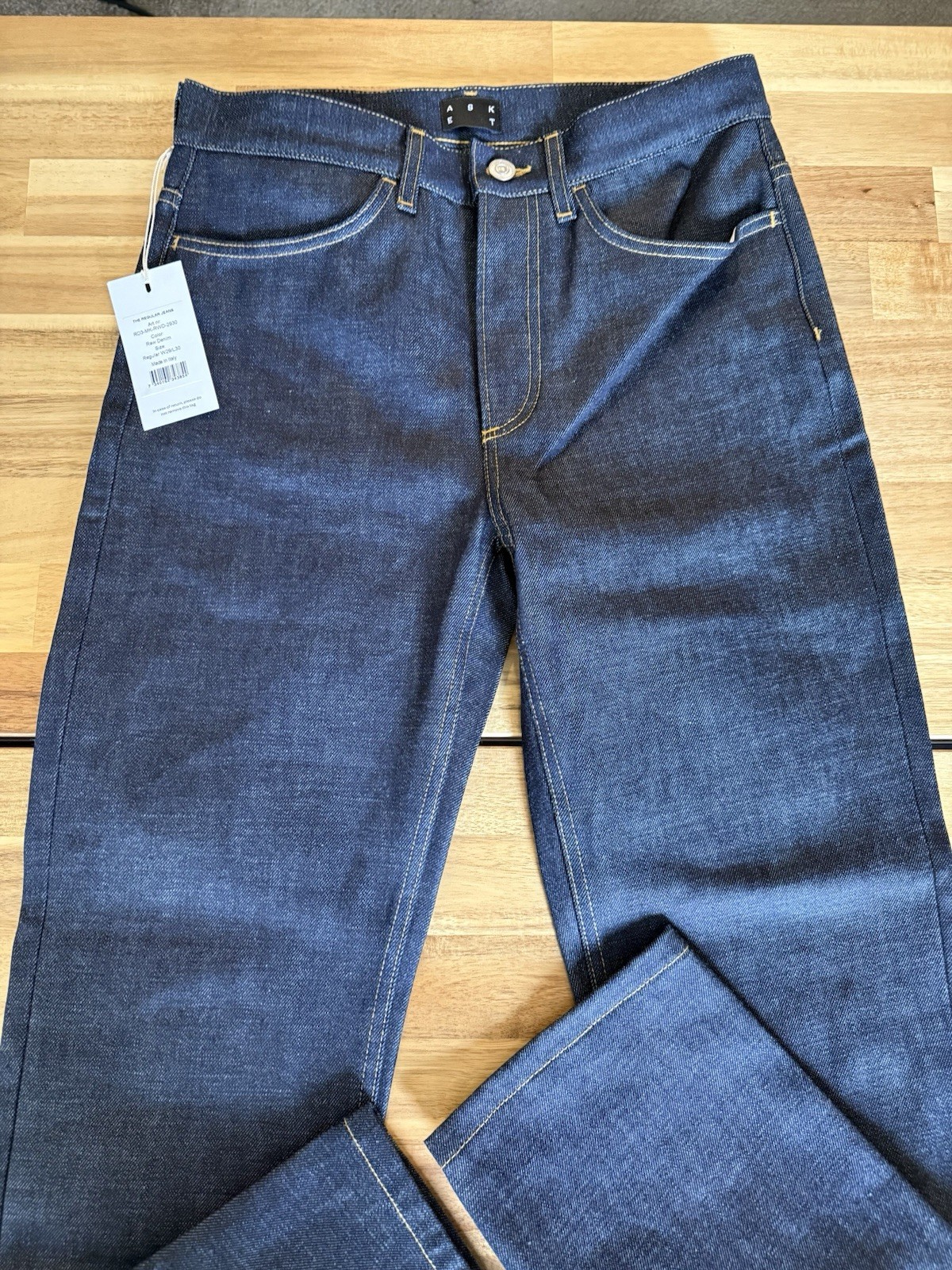 Asket The Regular Jeans Japanese Raw Denim Men’s 29Wx30L Made in Italy Brand New
