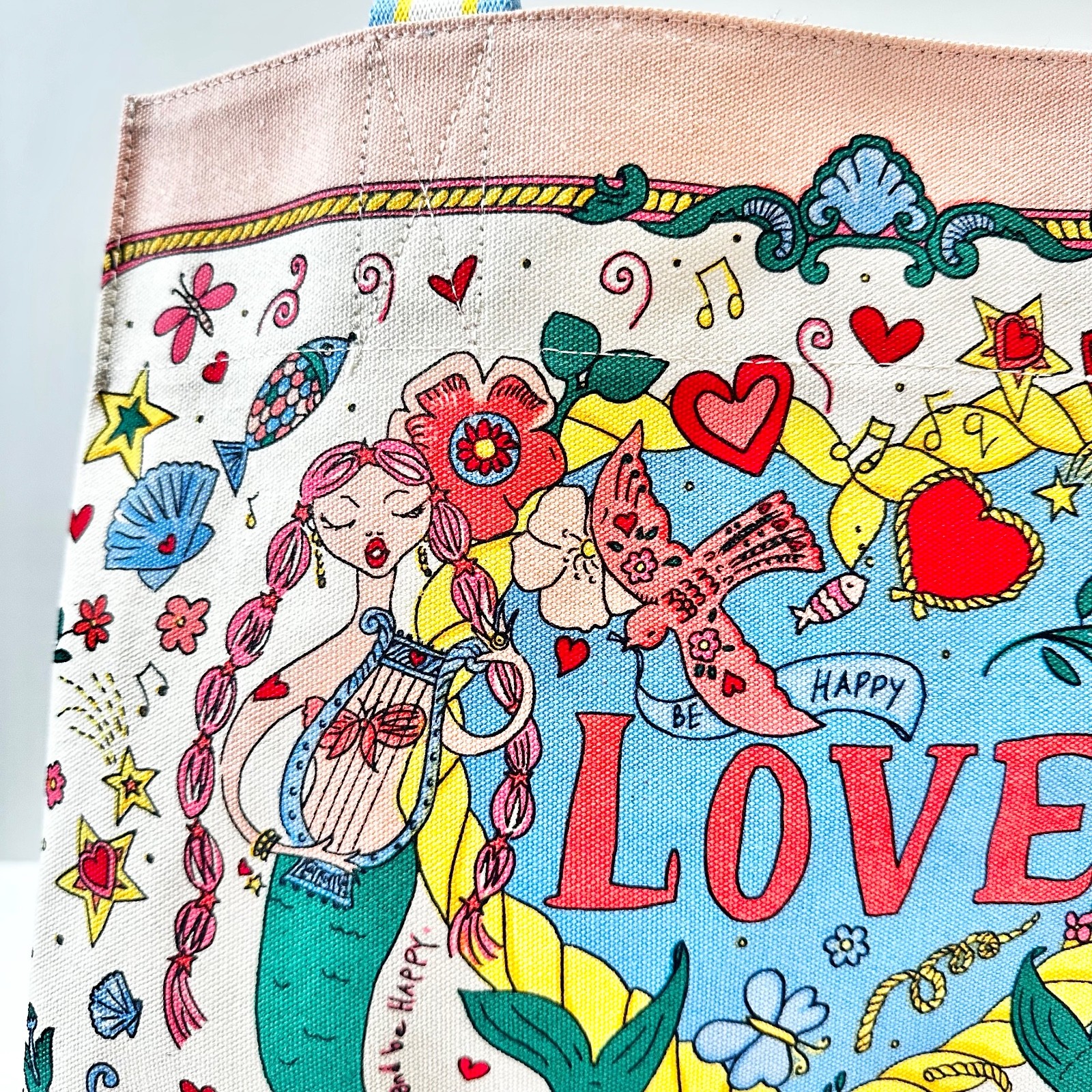 Brighton Siren’s Song Mermaid Canvas Tote Bag New With Tags