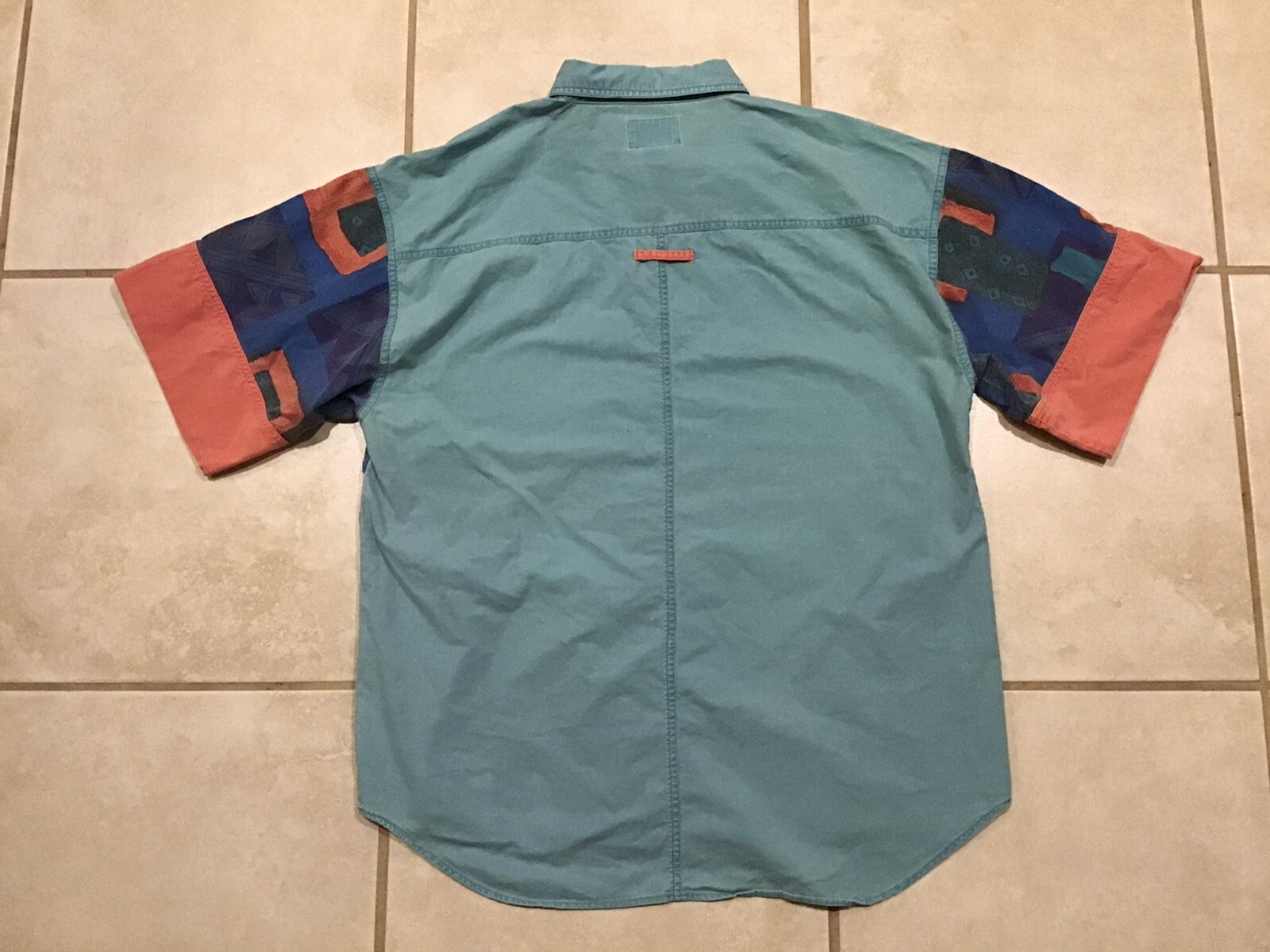 Vintage 90s 80s Bugle Boy Surf Grunge Colorblock Shirt Pink Ski Punk Hip Hop