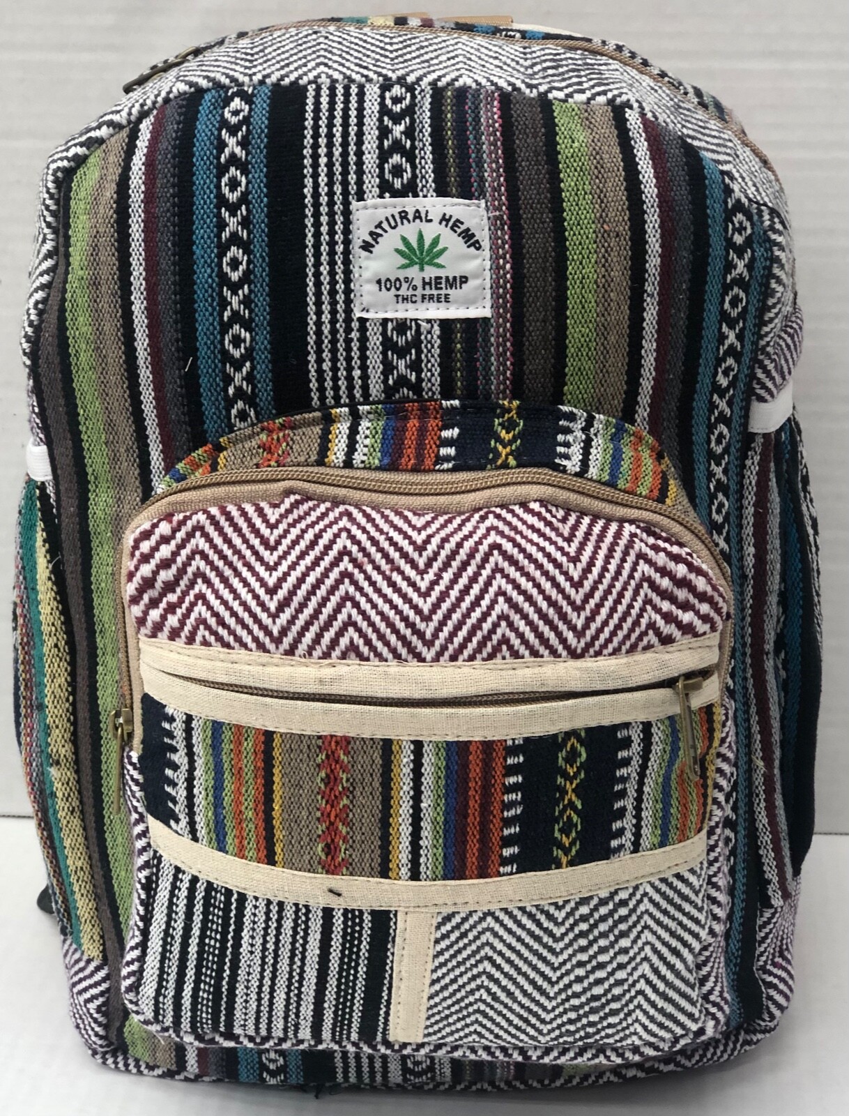 Artisan Himalayan multicolored Backpack #10 “Pattern and color may varies”