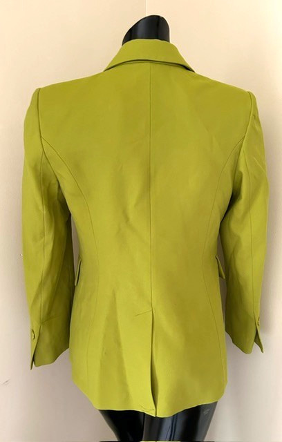 NWT MANGO (MNG) tailored blazer single button vibrant lime green size M