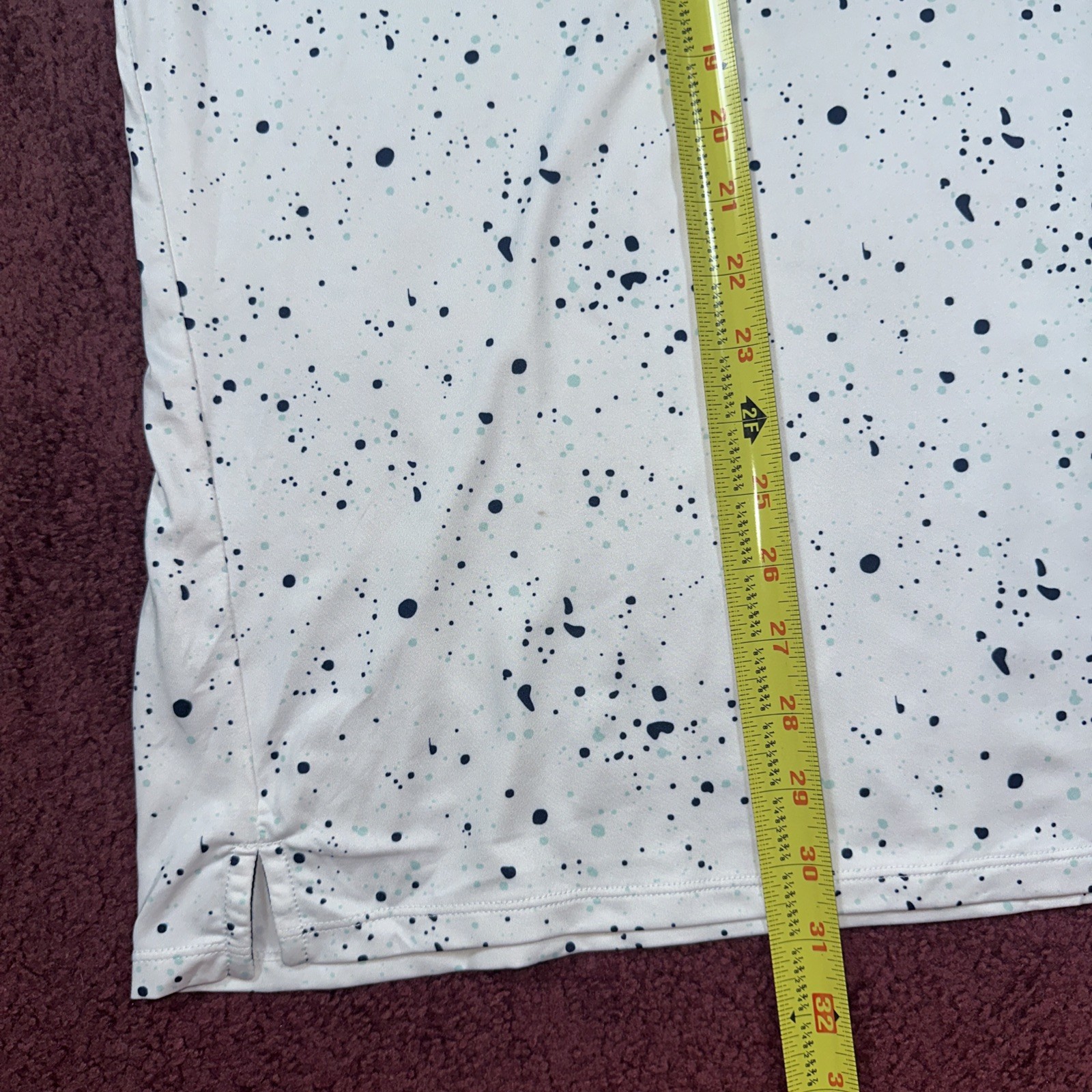 UNRL Performance Polo Size 2XL Athletic Fit Paint Splatter Drop Print Golf