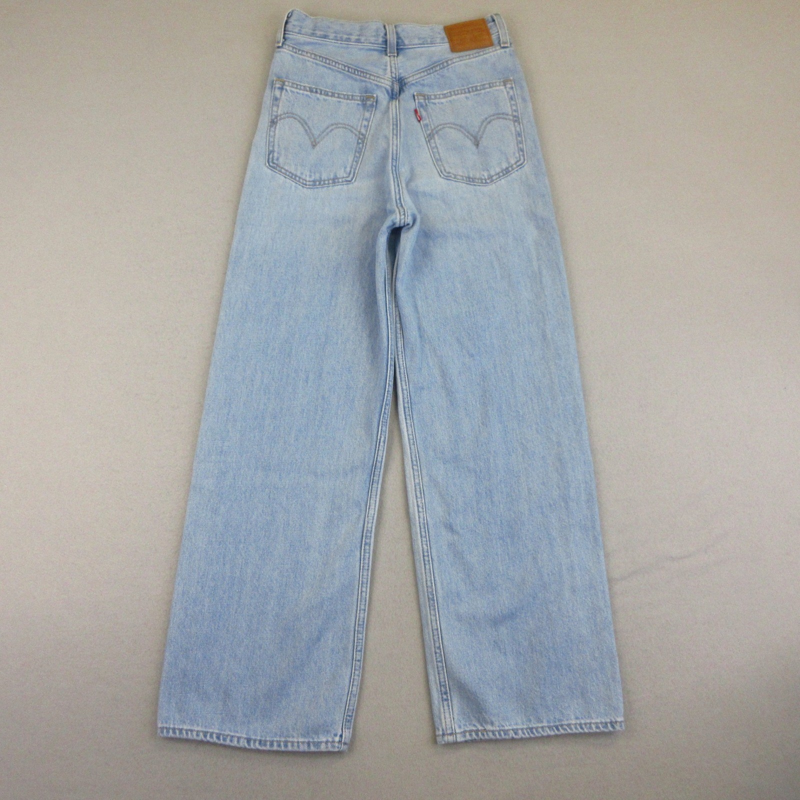 Levi’s Premium High Loose Jeans Women 26 Light Blue Wide Leg Cotton Hemp Blend
