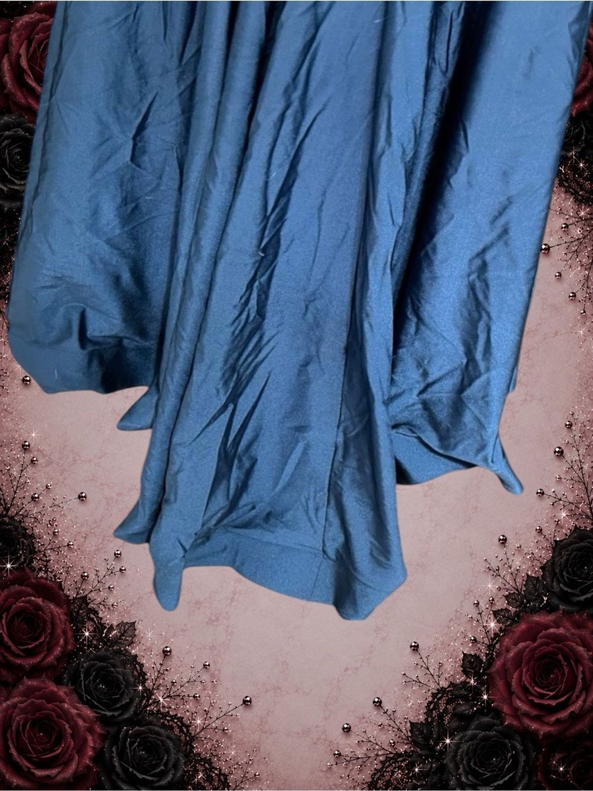 GALINA SIGNATURE DRAPED STRETCH SATIN PLUNGING MERMAID DRESS, CALYPSO size 2