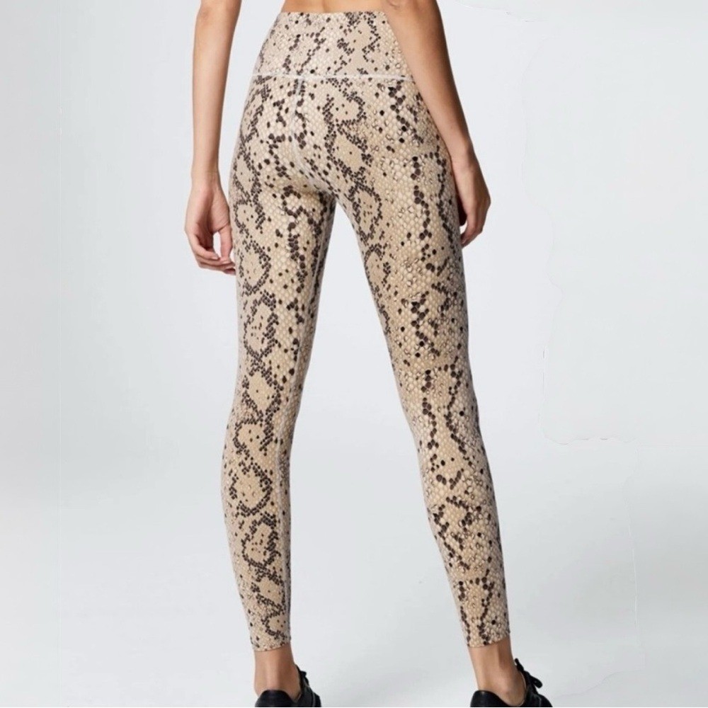 VARLEY Tan Mojave Snake Century High Waist 7/8 Legging Active Workout Size XS