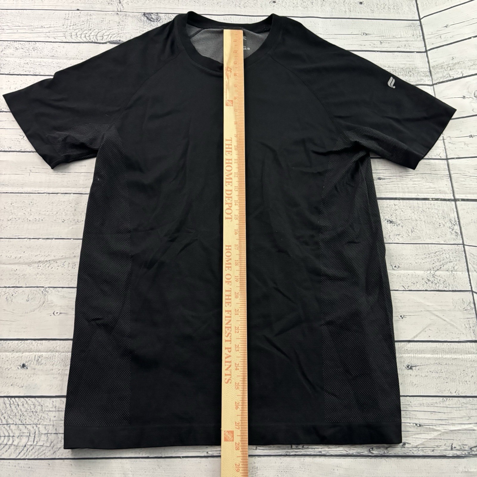 Fabletics Short Sleeve Nylon Poly Athletic T Shirt Men’s Medium Black