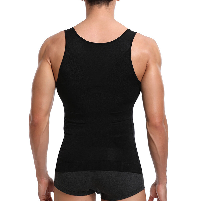 1-3 Pack Compression Shirts for Men Slimming Body Shaper Vest Fajas para Hombres