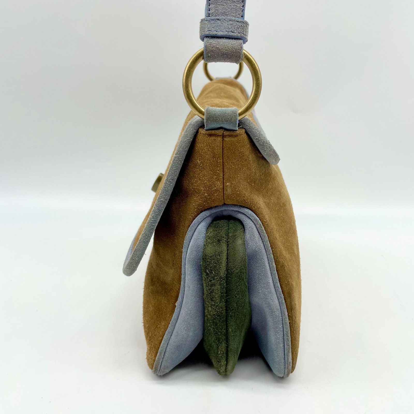 Miu Miu Handbag Hobo Shoulder bag Brown Suede Leather Y2K Archive 117 Authentic