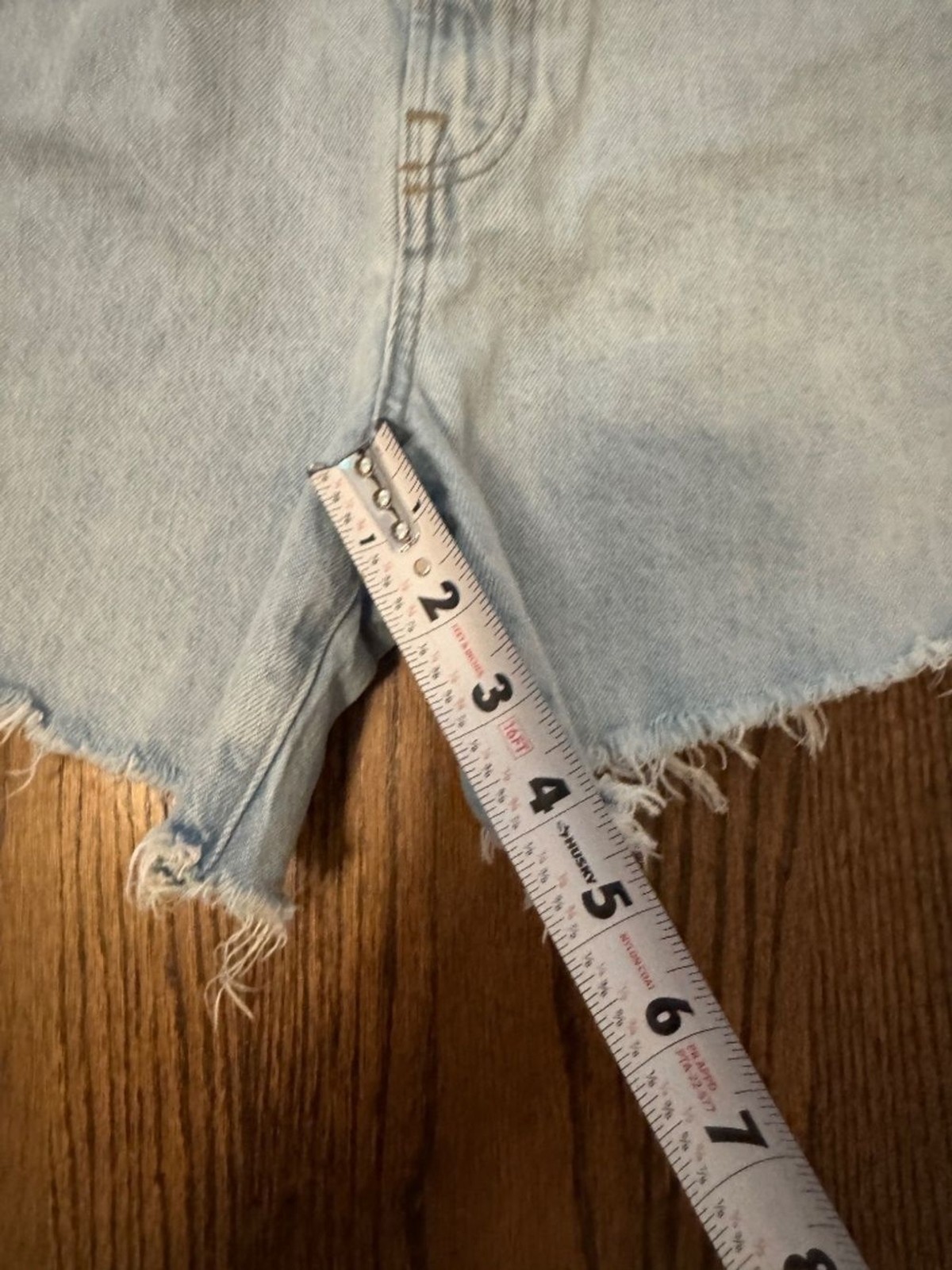 Everlane The A Line Denim Short Light Wash Size 28