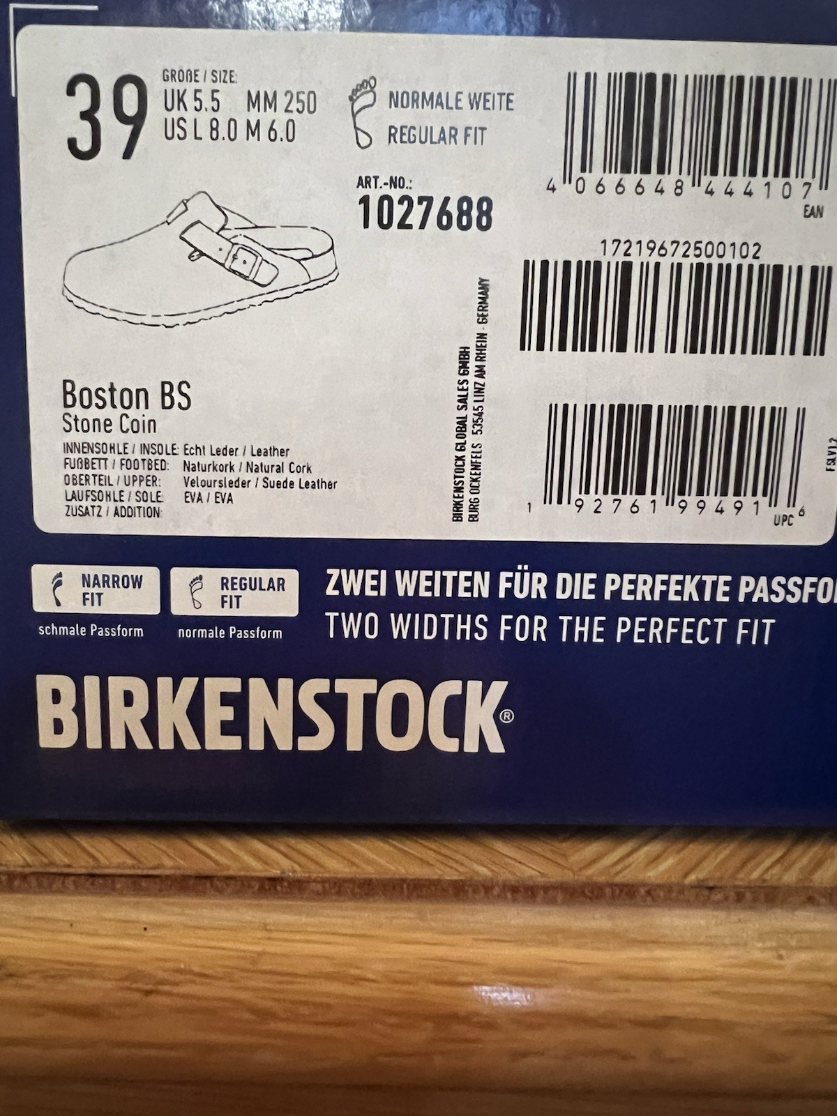 Birkenstock Boston Suede Clog Stone Coin Women’s US 8 EU 39 Regular
