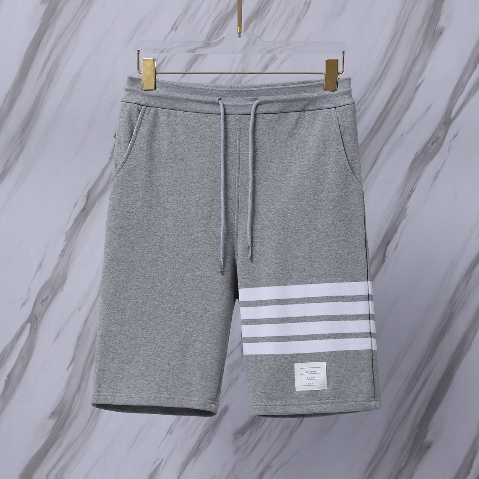 New Thom Br0wne Classic Drawstring Shorts Unisex Casual Loose Sports Pants.