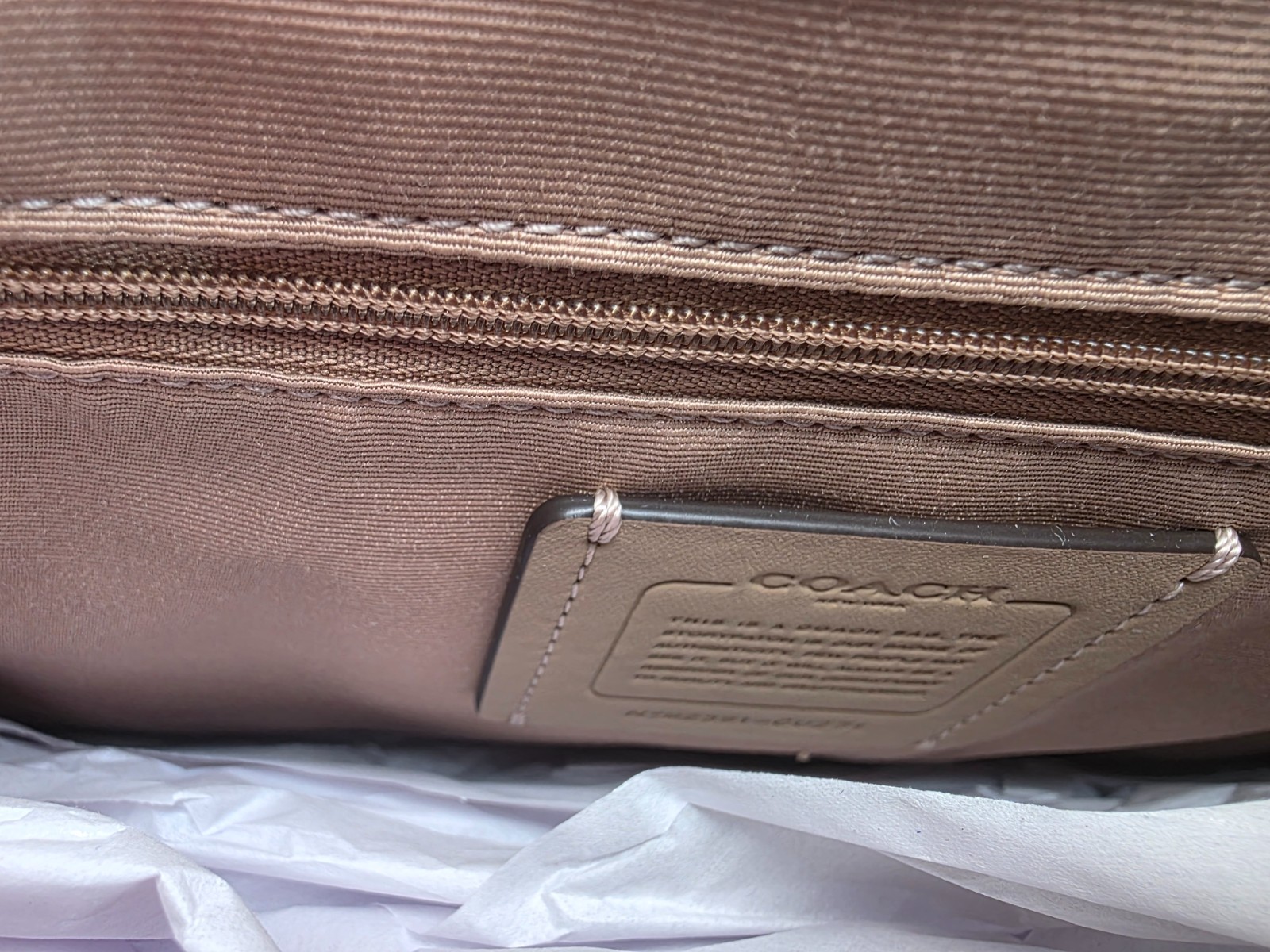 NEW COACH GALLERY TOTE WITH LADYBUG FLORAL PRINT (SCUFF MARKS BACK)