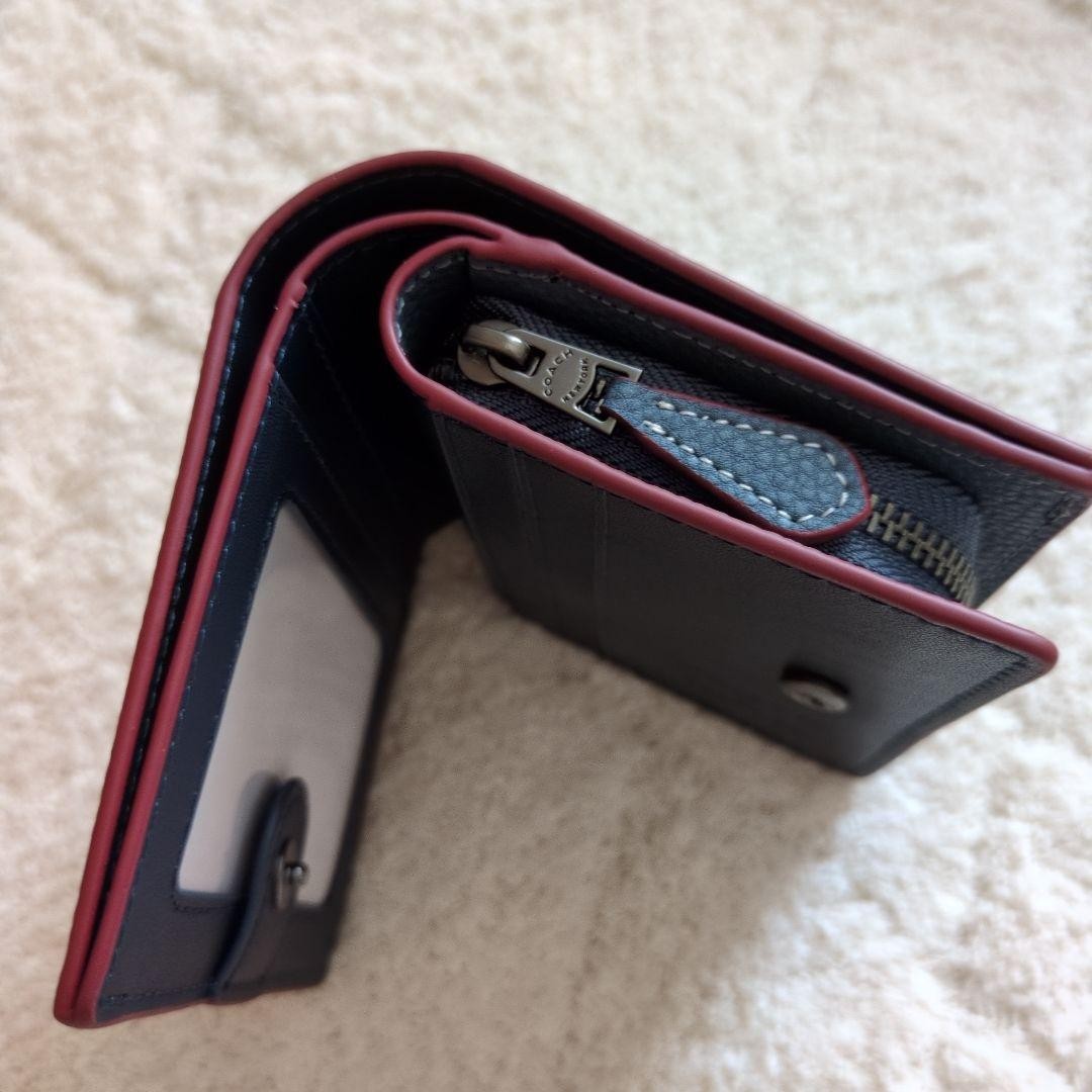 Brand new unused limited collaboration Coach Snoopy bifold wallet with box navy