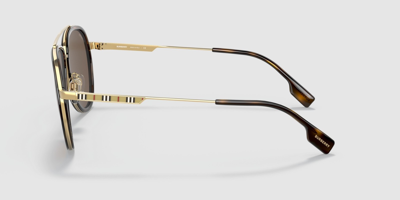 BURBERRY Oliver BE3125 101773 Gold Dark Brown 59 mm Men’s Sunglasses