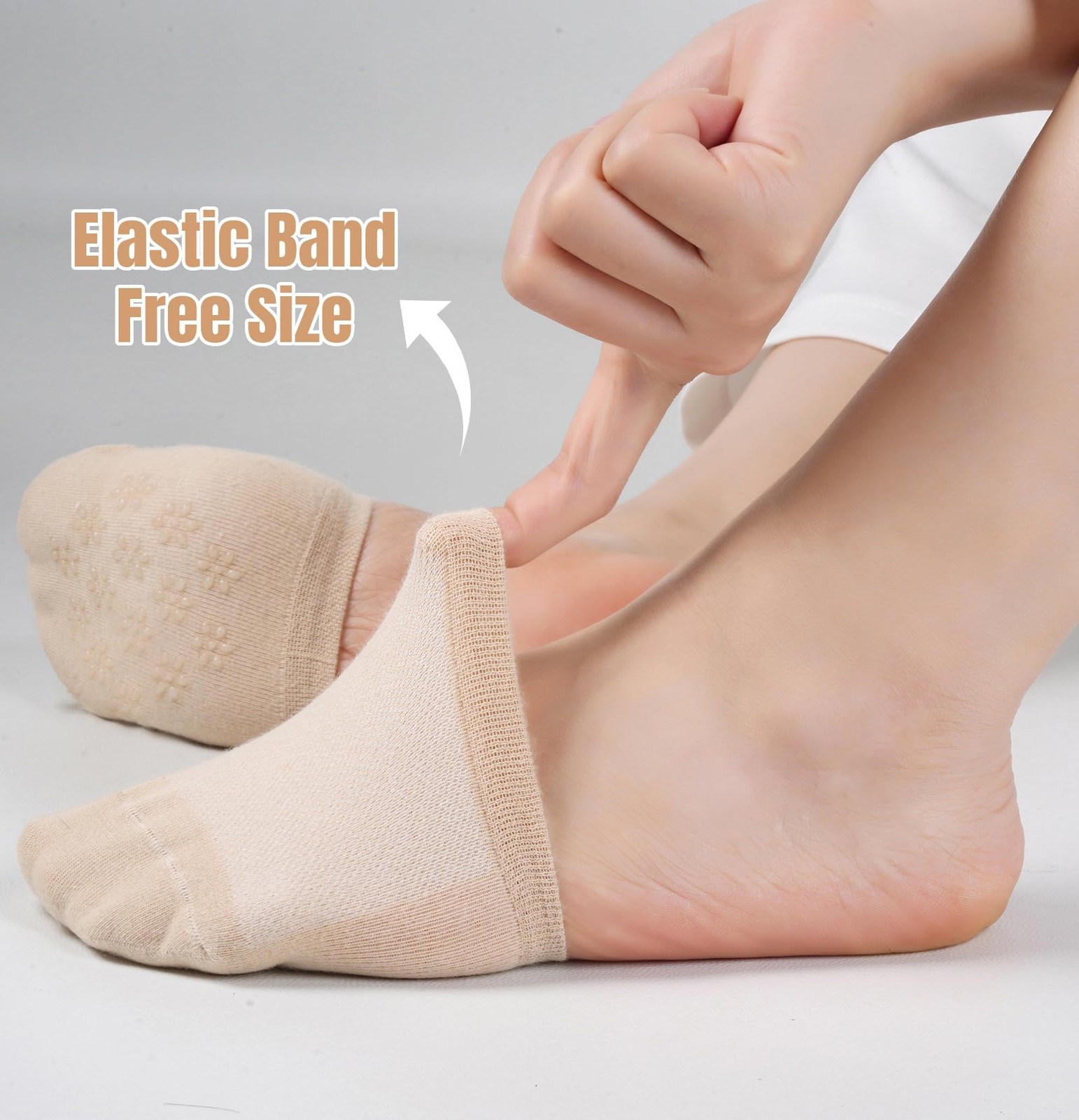 8× Toe Topper Socks for Mules No Show Half Toe Covers Non Slip Liner Socks USA