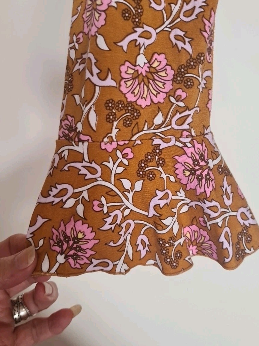 Arnhem Soi Gypsy Brown Pink White Bohemian Hippie Wrap Around Top 10 👇check