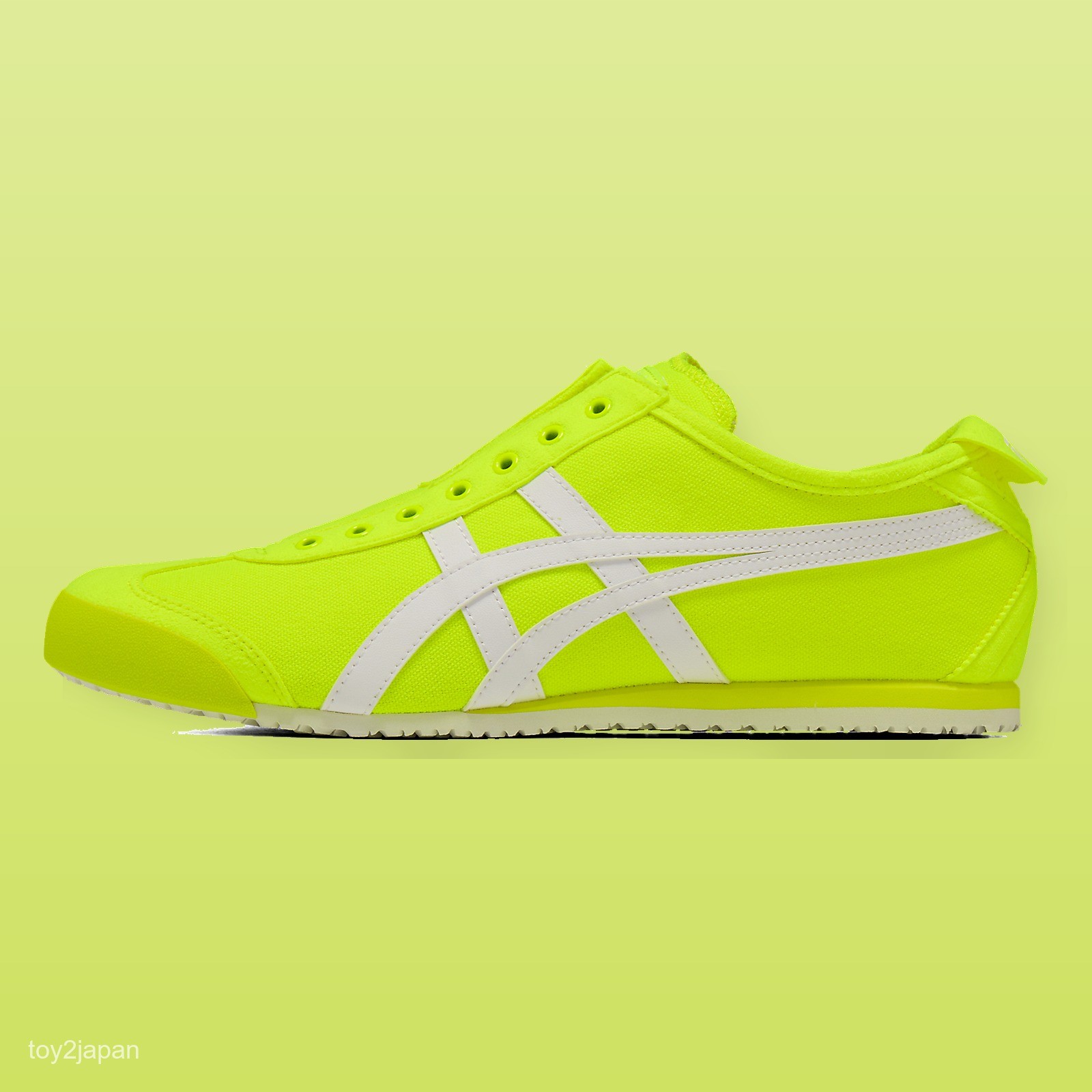 Onitsuka Tiger MEXICO 66 SLIP-ON 1183A360-752 Safety Yellow White Men’s Size New