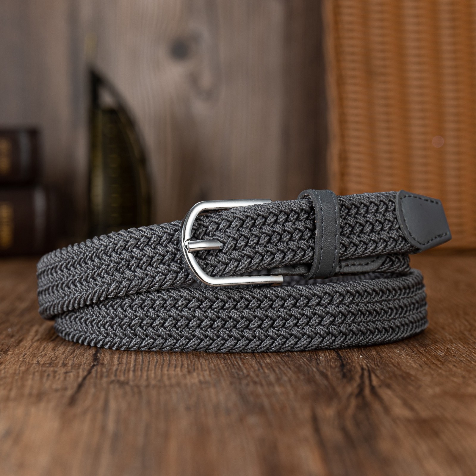 Elastic Fabric Braided Belt,Enduring Stretch Woven Belt for Unisex Men/Women/Jun