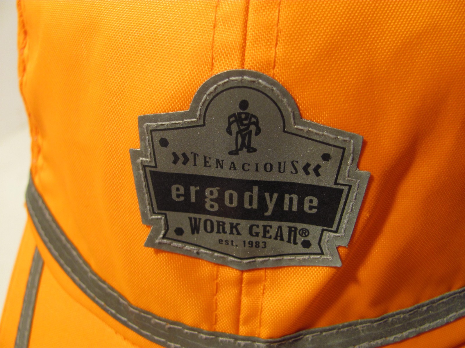 Ergodyne High Visibility Hat Mens Orange Reflective Line Summer Lightweight Cap