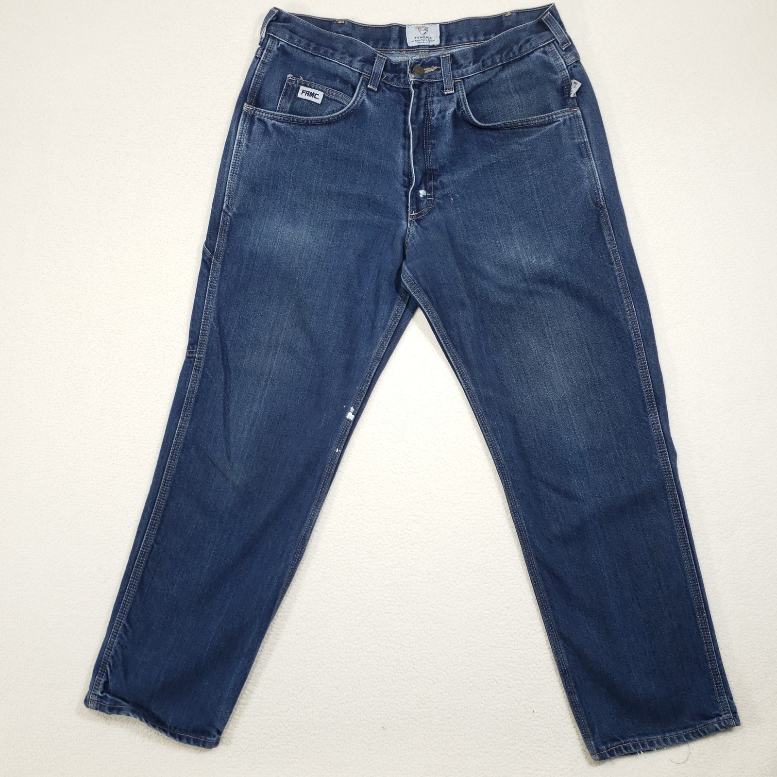 Tyndale FRMC Jeans Men 32×30 Blue Flame Resistant Carpenter Work Denim F290T