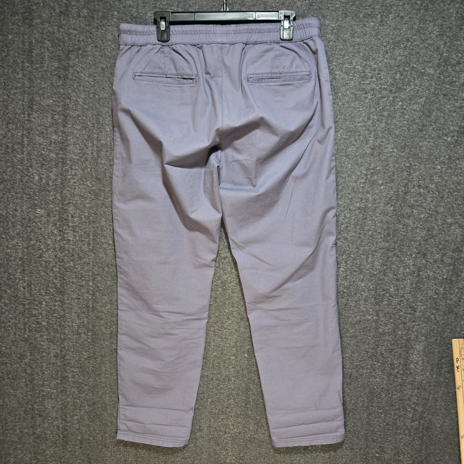 Pact Women Granite Casual Drawstring Straight Leg Woven Twill Roll Up Pant Sz L