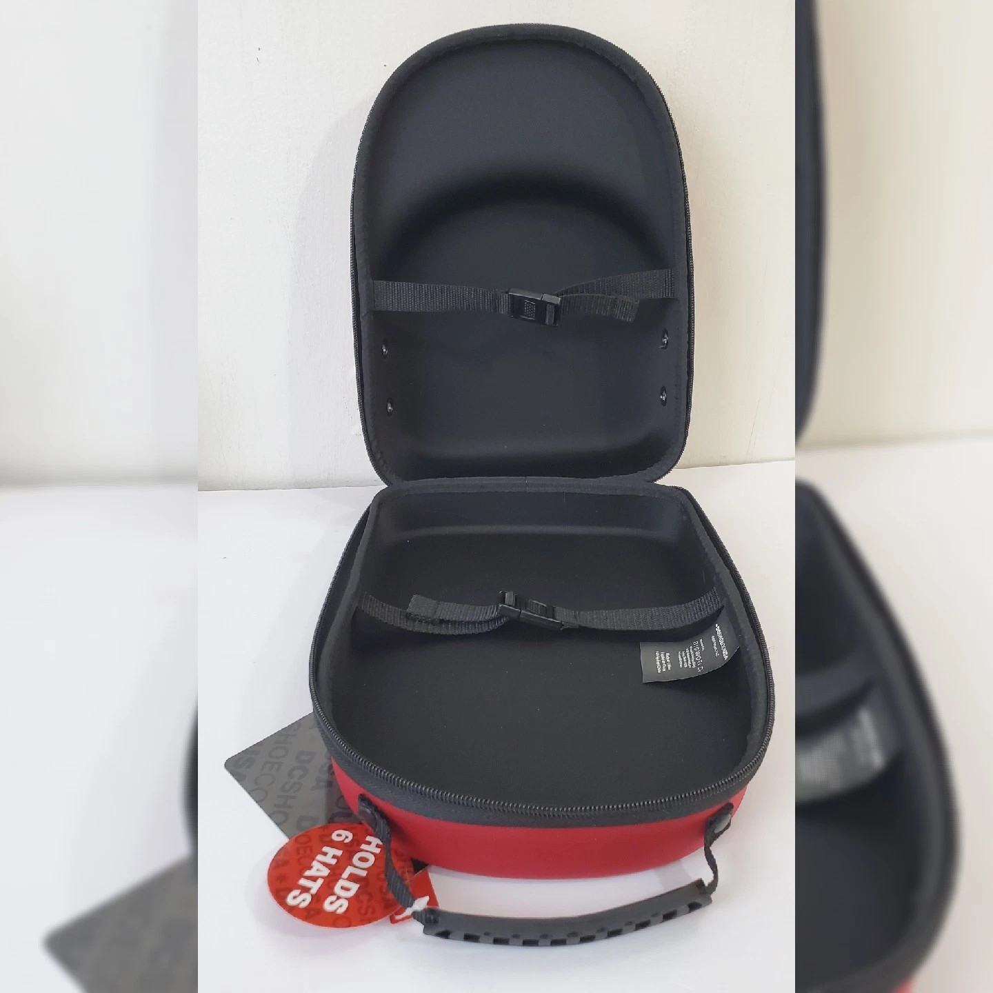 DC TRAVEL CASE HATS MEN’S STORE CARRIER BAG ORGANIZER BAG BIG LOGO RED
