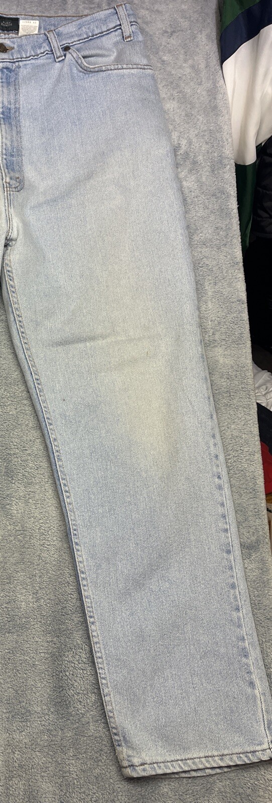 90’s Jeans Levi’s 540 Made in USA Brown Tab Light Wash Distressed Denim Sz 40X30