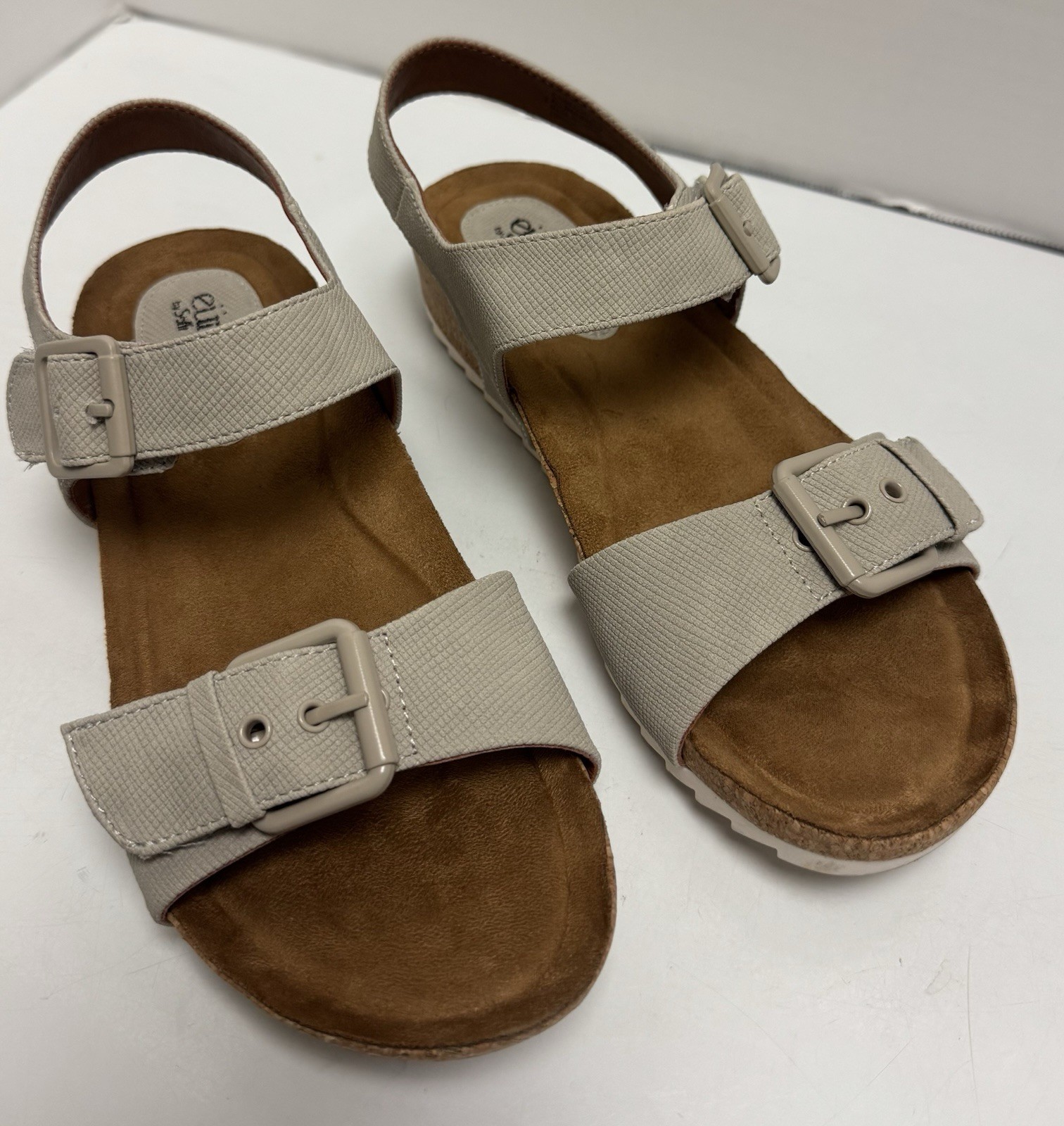 Eurosoft Glinda Womens Sandals Sz 8.5 M Buckle Slingback Open Toe Gray
