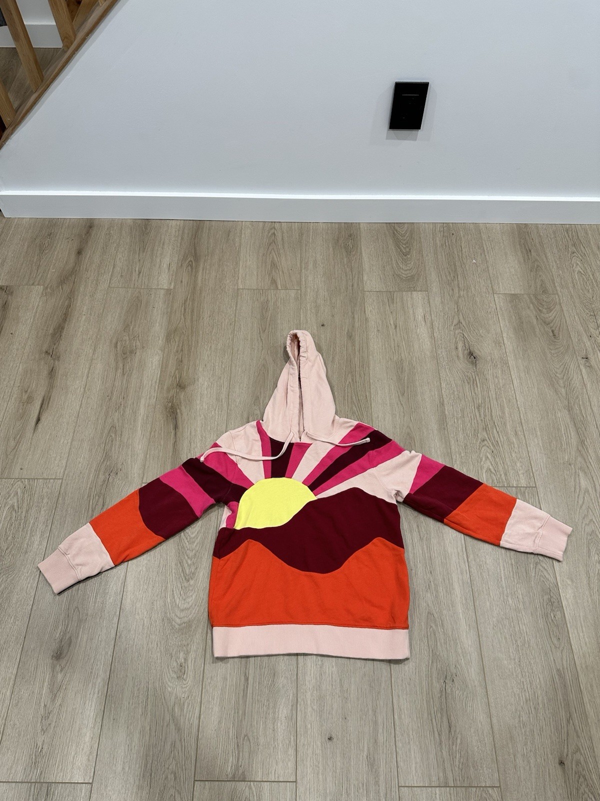 Faherty Soleil Hoodie Sunrise Sunset Graphic Pullover Sorbet Sahara Sun Sz XS