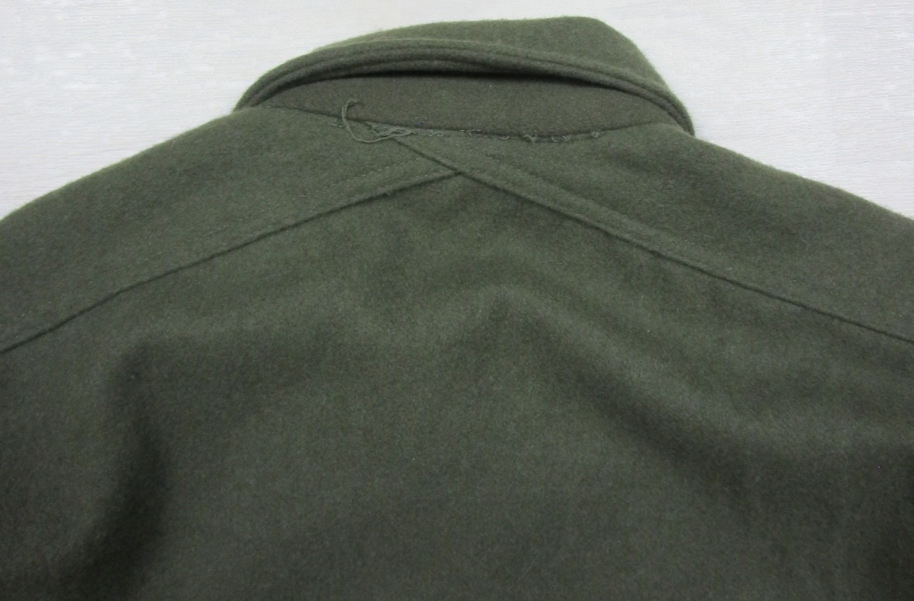 Vintage 50s US Army OG-108 Wool Cold Weather Field Shirt (L) Korean War 1952