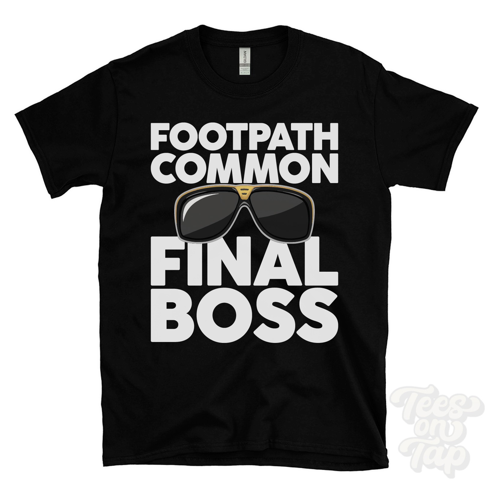 FOOTPATH COMMON FINAL BOSS T-SHIRT funny xmas gift hatfield heath essex england